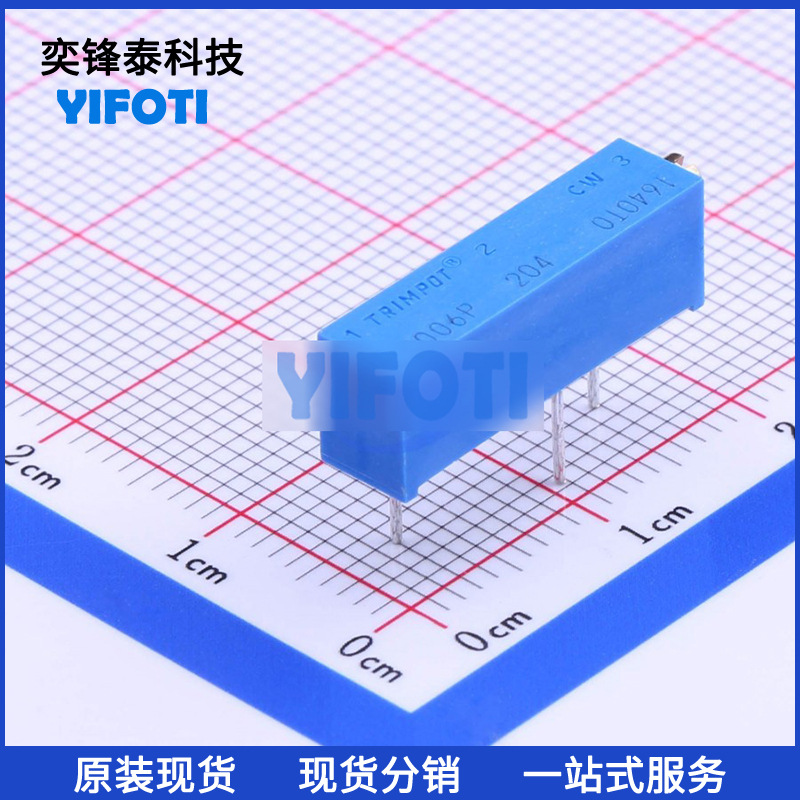 美国BOURNS伯恩斯 3006P-1-204LF 插件 ±10% 200K 高精密电位器