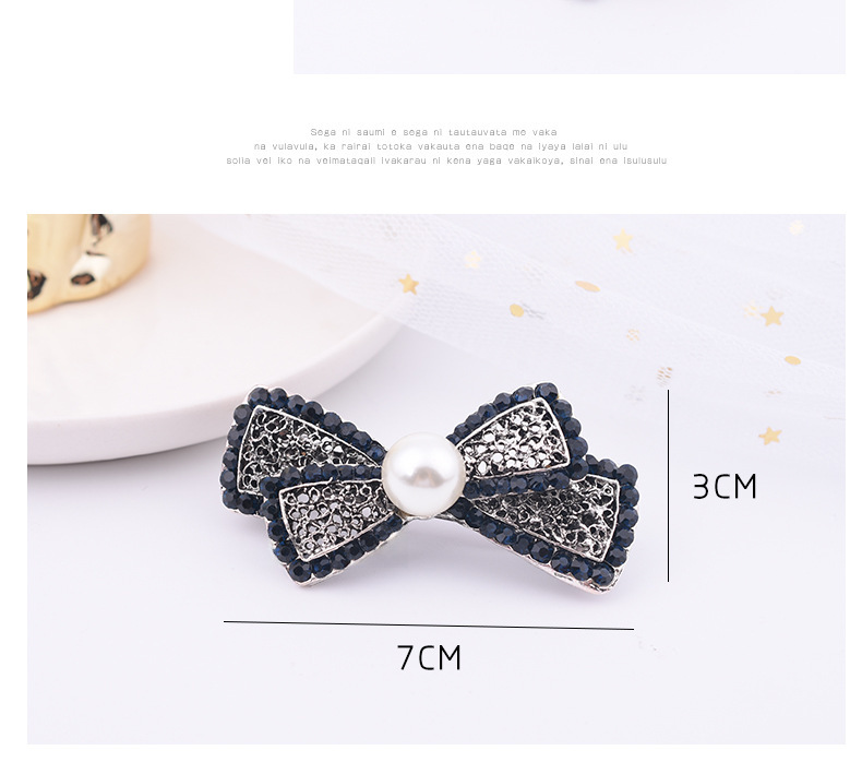 Fermaglio per capelli con strass a molla stile antico donna_voghion.com