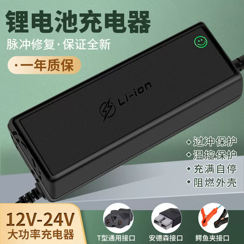 12V24V房车电动叉车锂电池充电器12.6V20A29.4V30A储能电源充电器