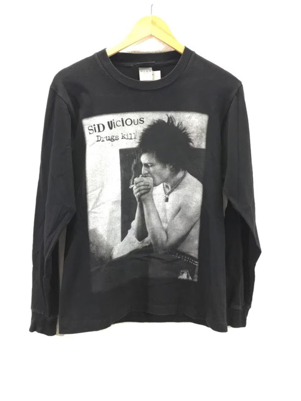 Vintage Sex Pistols Sid Vicious Heavy Weight Men's Cotton Long-Sleeved T-Shirt