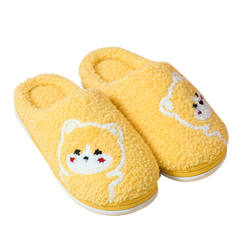 New style home cotton slippers indoor winter couple cute cartoon ladies warm plus velvet anti-slip slippers wholesale