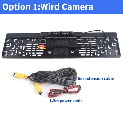 New European license plate frame car camera European frame license plate frame night vision reversing rear view camera (Vehicle camera) - jf-0168-new-european-frame-4-infrared-wired