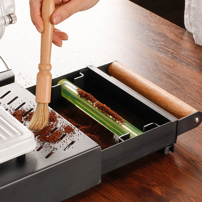 New Thickened Drawer Type Silent Powder Box Pull-out Handle Coffee Powder Box Coffee Machine Supporting Appliances