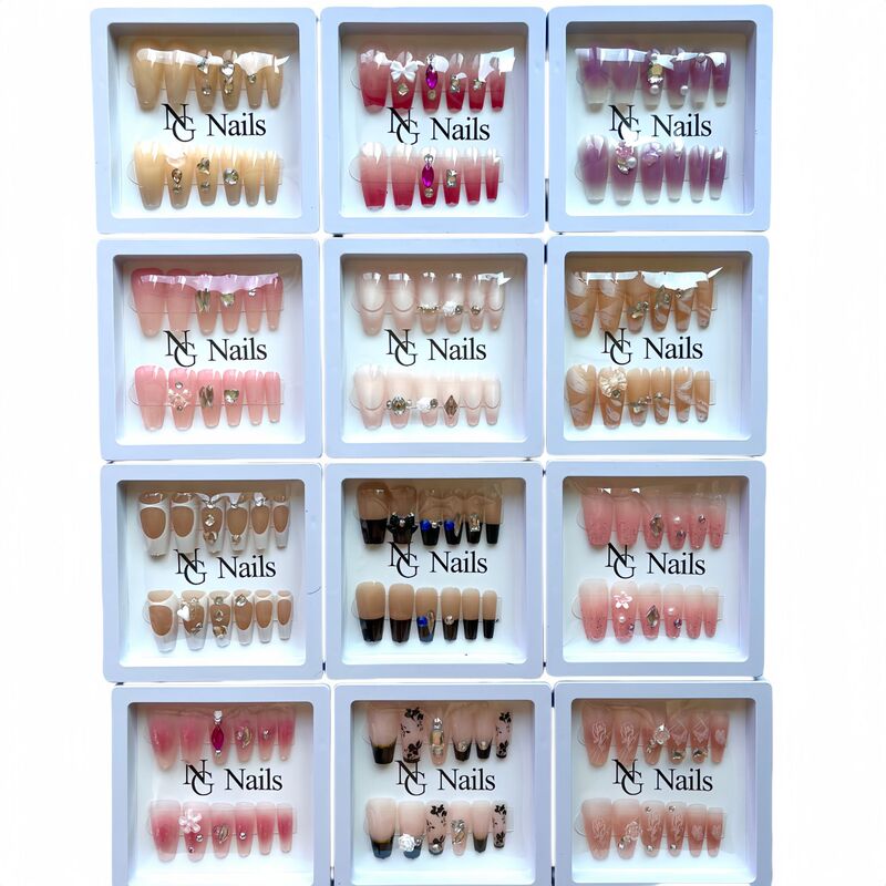 Wearable Nails, Wearable Nail Patches, High-End Summer Detachable Fake Nails, Wearable Nail Patches