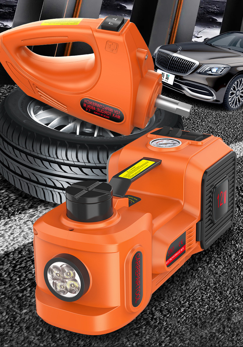 Cross-Border Hot-Selling 12V Car Electric 0kg in 1 Multifunctional Electric Wrench Set for Heavy-Duty Use