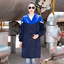春秋男女款仓库搬运装卸防尘罩衣长袖饲养员蓝大褂劳保服工作服