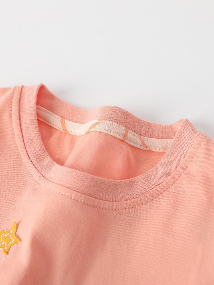 Malwee transfronterizo ropa doméstica de niñas primavera y otoño nuevo estilo europeo y americano para niños de media edad cuello redondo manga larga adorable conjunto de niñas