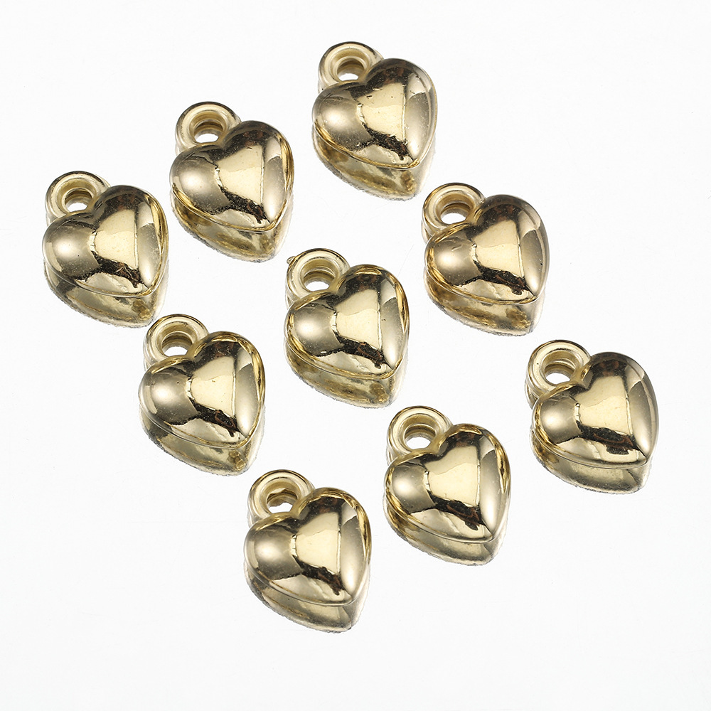 1000g Weight Pendant Jewelry Making Type 6X8MM, 8x10mm Jewelry Making Size DIY Jewelry Accessories Classification 1 Piece Quantity CCB, Plastic Material Heart Shape Pattern Plating Design Basic, Simple Style, Classic Style Style 1 Piece 6X8MM 8x10mm CCB Plastic Heart Shape Pendant 1