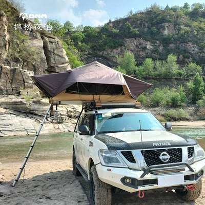 Avtomobil dam çadırları Soft Top Car Tent Folding - khaki-3-4