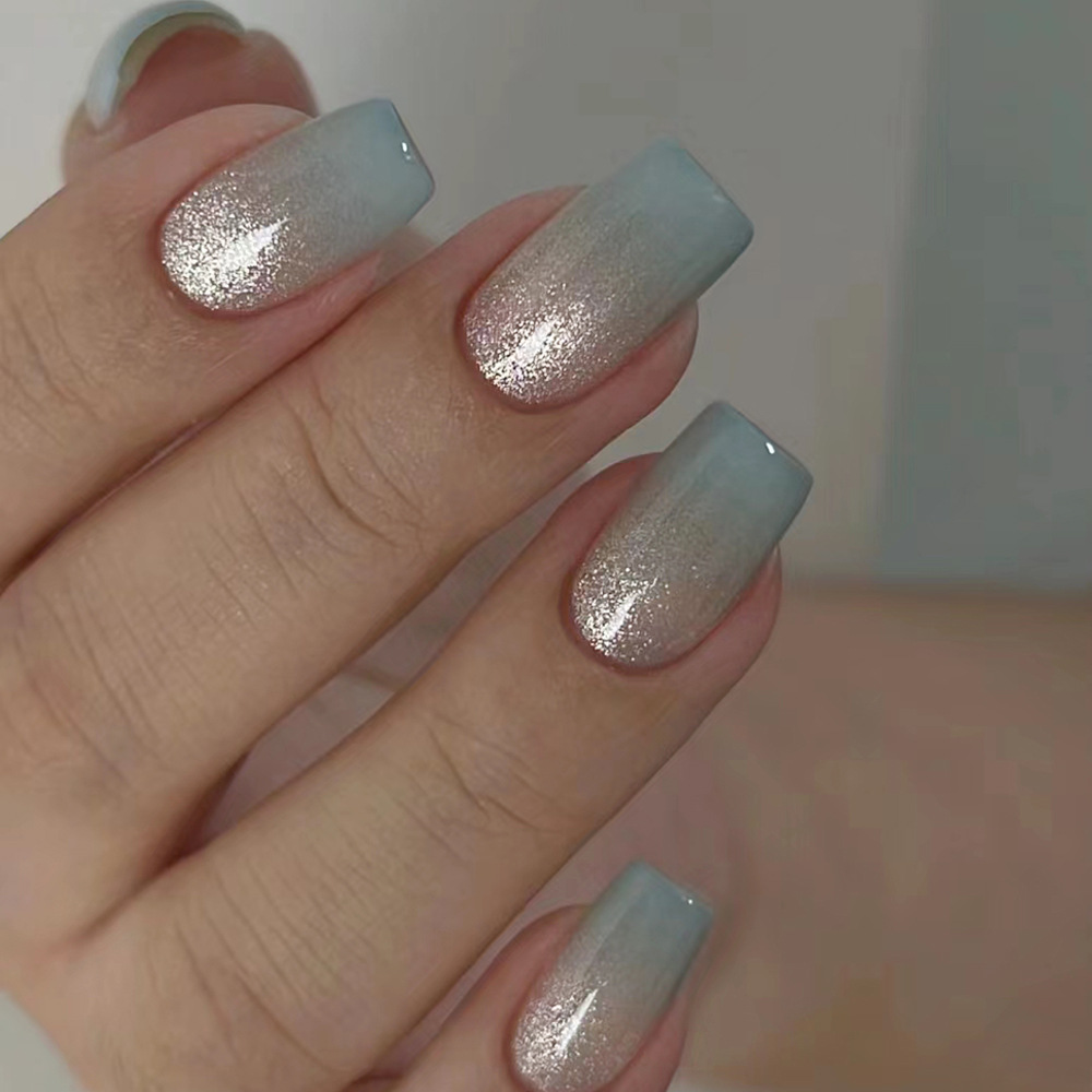 30 piezas de uñas postizas en caja, uñas de alta gama populares para llevar, puntas de uñas versátiles y de moda, gran venta al por mayor.