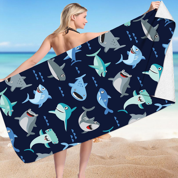Cartoon beach shark