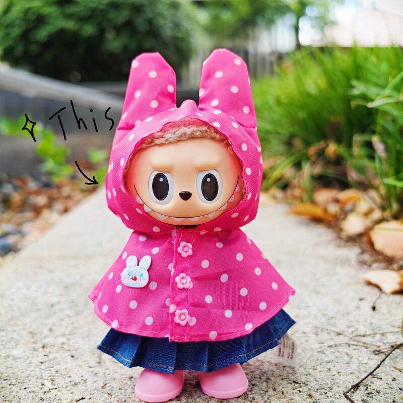 拉布布衣服labubu娃衣换装小靴子雨衣换装玩偶防水服衣服|undefined
