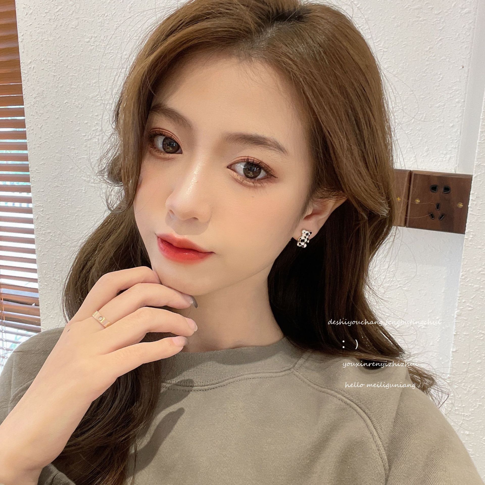 1 Pair Fashion Bear Alloy Enamel Womenu0027S Ear Studs