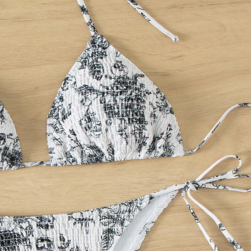 GraceChic Huludao Swimwear 2025 New European And American Sexy Floral Swimsuit For Women High-end Beach Bikini_voghion.com