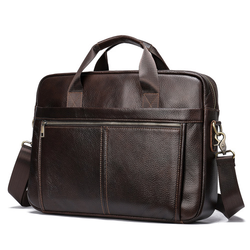 Marant cross-border first-layer cowhide business bag men's portable briefcase simple cross-body shoulder bag trend 8572
