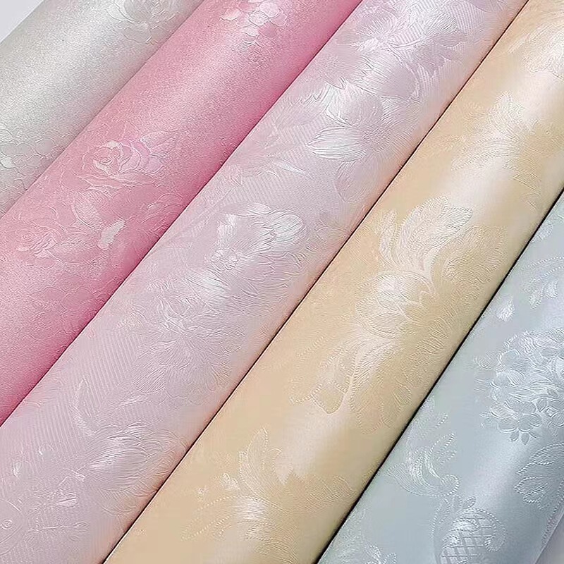 Wallpaper Self-adhesive Home Waterproof and Moisture-proof Scrubbing Dormitory Women's Embossed Warm Bedroom Background Wall Wallpaper Wall Sticker