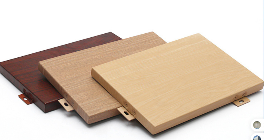 Chapa de aluminio de grano de madera