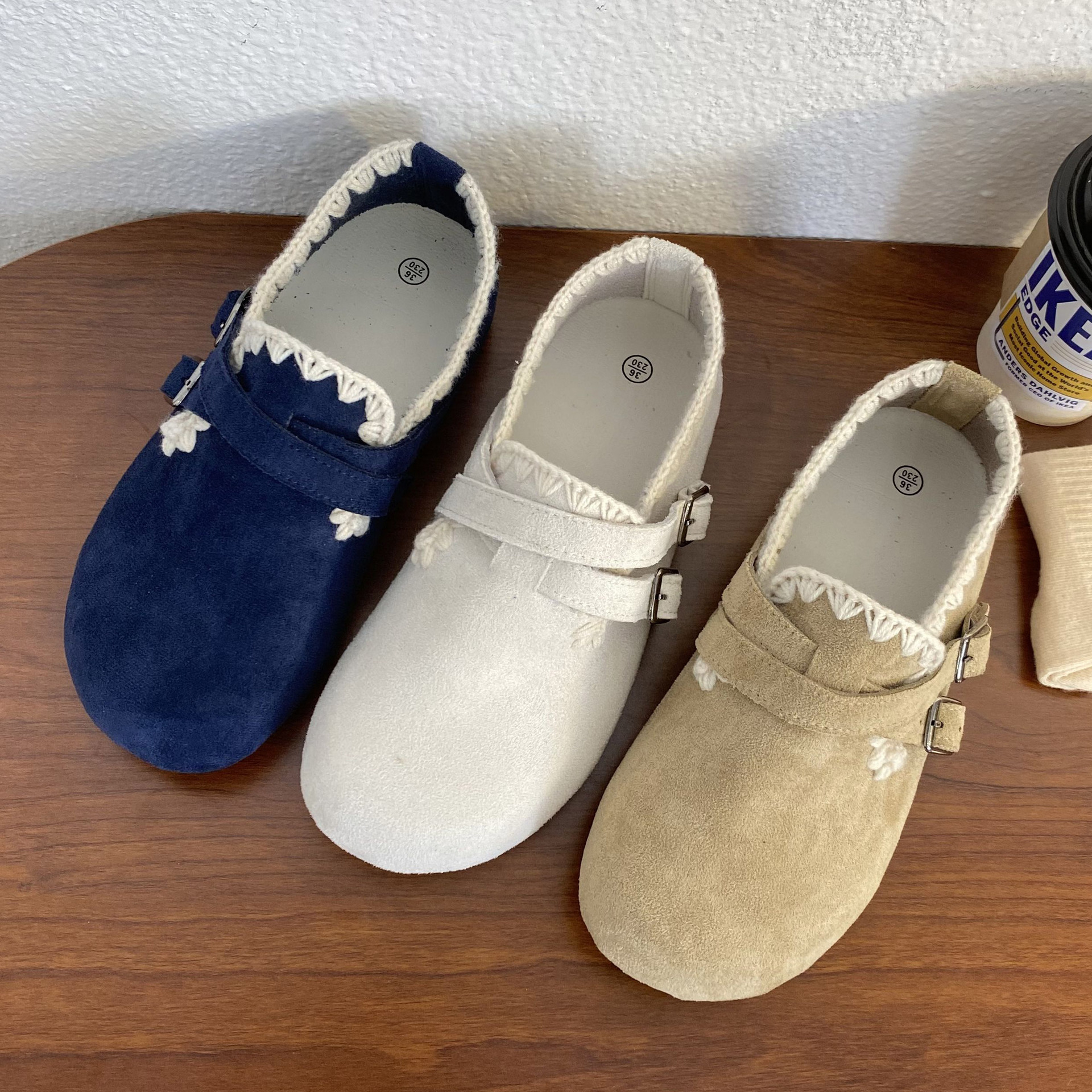 贝壳勃肯鞋女内增高2025秋懒人包头半拖鞋外穿皮带扣博肯鞋N2272