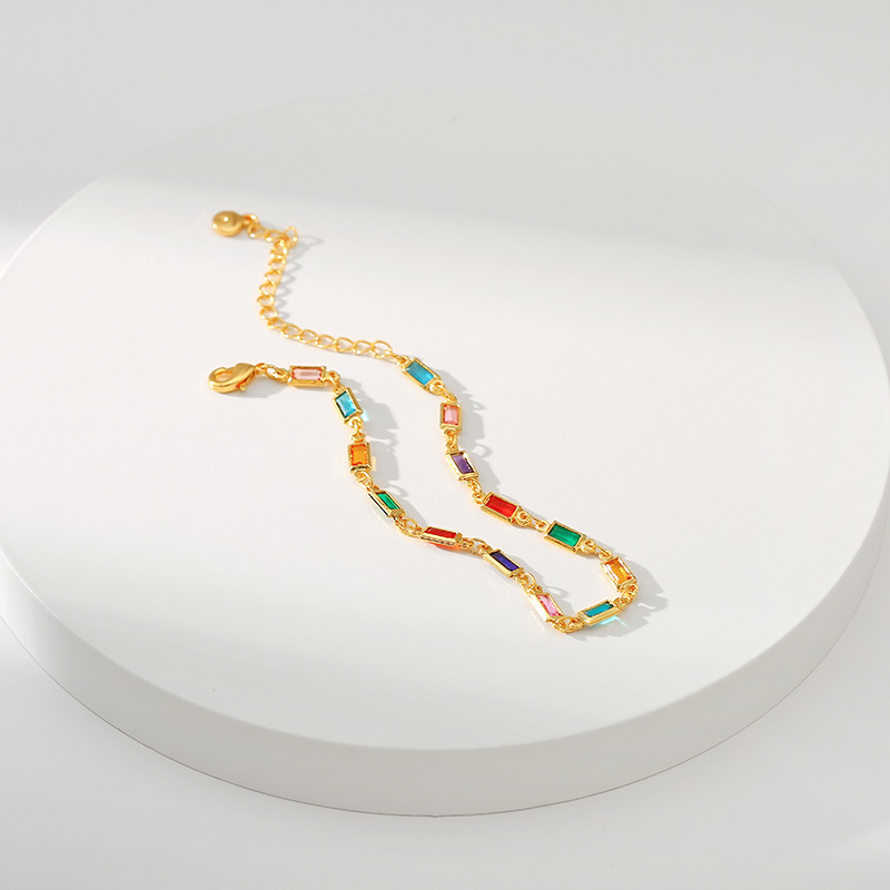 Fashion Geometric Copper Plating Zircon Bracelets 1 Piece