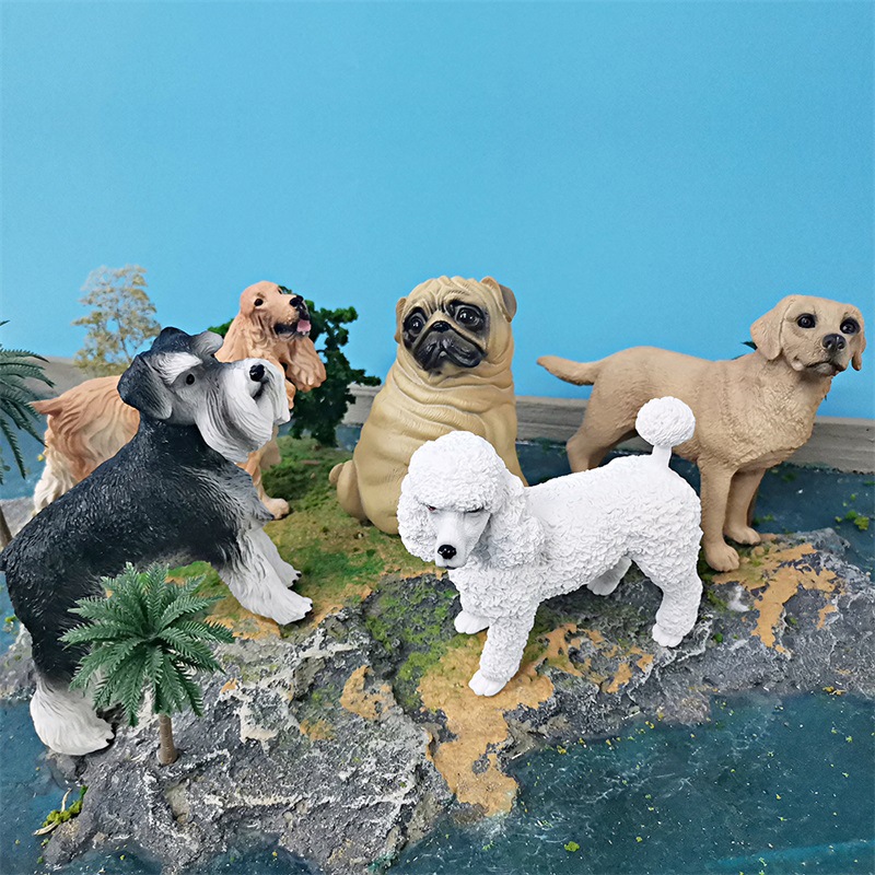 Simulación cognitiva de los niños modelo de perro mascota Labrador Shiba Inu samoye Schnauzer perro Lobo decoración juguete
