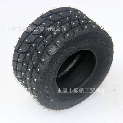 Competitive Go-Kart 10X4.50-5 11* 7.1-5inch Vacuum Spike Tires, Anti-Slip Snow and Ice Tires (Motorcycle wheel hub) - 10x410-5