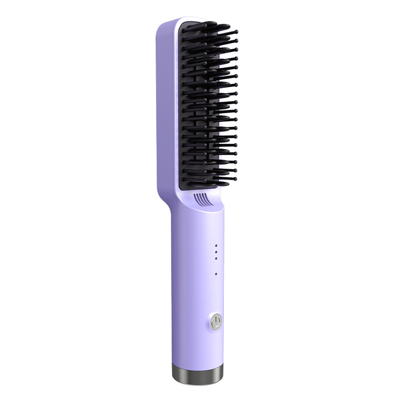 工場直販 ミニストレートヘアコーム ヘアを傷めないカールとストレートの両用多機能スタイリングコーム 怠け者の必需品ヘアケア|undefined