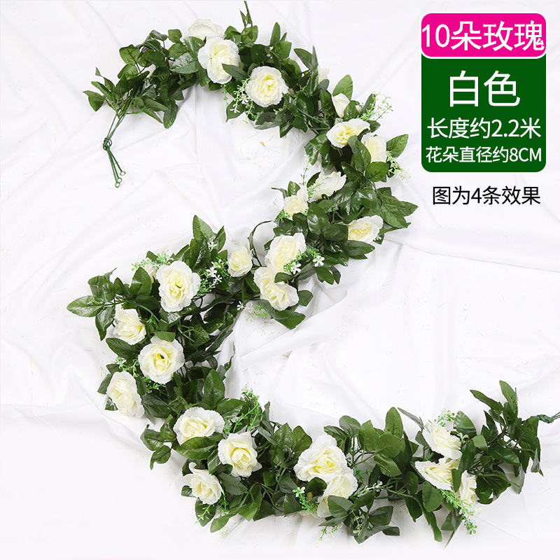 10개 - 흰 장미 1개