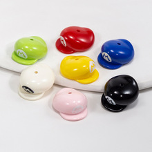 彩色超级马里奥亚克力帽子散珠手机链钥匙扣DIY饰品包包配件批发