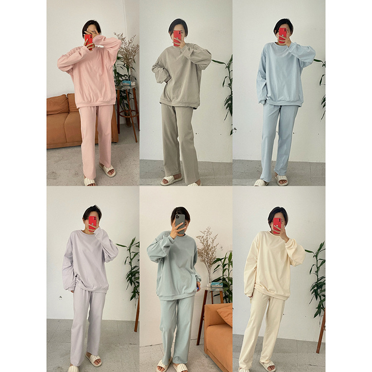 JOEJOEHOUSE童装儿童棉浅色系家居套装2025年冬装新款大人装