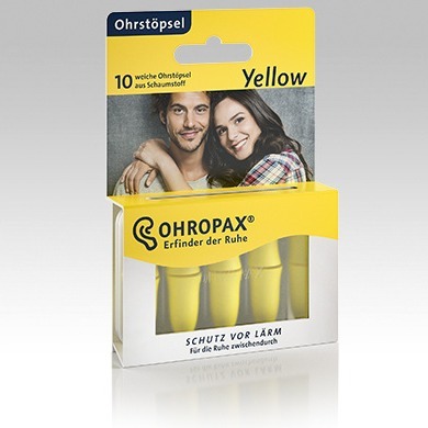 ドイツ製 OHROPAX 耳栓 防音 睡眠用 寮用 騒音軽減 黄色|undefined