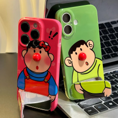 赤鼻ファットタイガーは、Apple 16/Huawei/oppo/Xiaomi/vivo 落下防止フィルムの新しい携帯電話ケースに適しています。