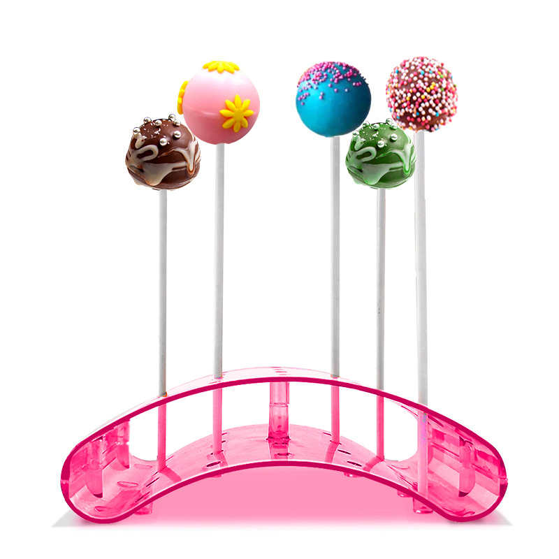 Curvo Lollipop stand chocolate soporte de exhibición estante de caramelo 3 colores 20 agujeros transparente PP transfronteriza Venta caliente