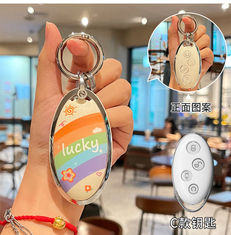 Suitable for Byd Dolphin Key Cover Han Ev Cartoon Pattern Seagull Destroyer 05 All-Inclusive Tpu Protective Shell Bag