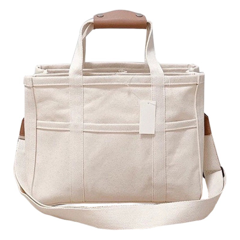 Corea del Sur ins momia bolsa moda multifuncional madre y bebé hombro mensajero bolsa portátil lienzo cochecito madre bolsa