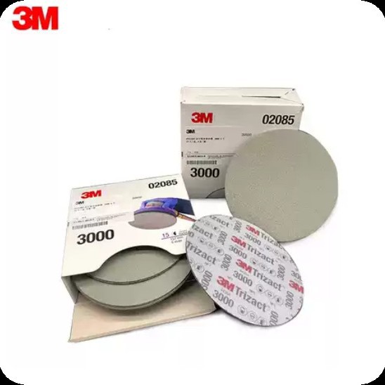 6寸背绒水砂盘圆盘砂纸片 3M02085 A5砂纸 p3000 6寸 02087 30662