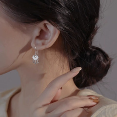 925 Silver Needle Peace Lock Earrings for Women - 2023 New Arrival Ethnic Style Design, Simple and Unique, High-End Hook Earrings