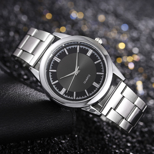 Foreign Trade Wish Manufacturer Wholesale Watch Steel Band Men's Watch Hip-Hop Men's Quartz Watch Business Watches