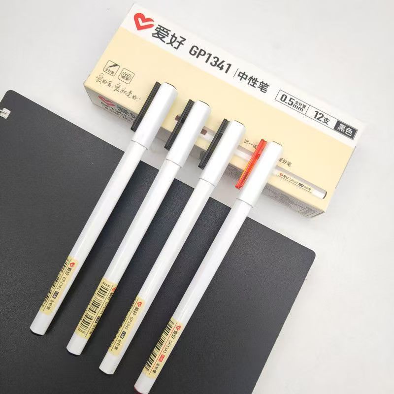 ホビー GP1341 学生水性ペン サインペン シンプル ホワイト ペンホルダー 0.5mm フルニードル ブラック ゲルペン|undefined