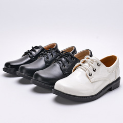 Factory Children's Leather Shoes Korean Version Lace-up Formal Dress Shoes Soft Leather Shoes for Primary and Middle School Students Youth Leather Shoes