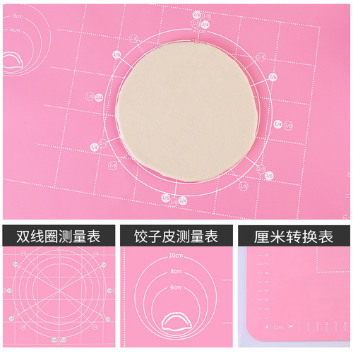 Various sizes of silicone baking and kneading mats thickened large scaled chopping board rolling mat kitchen and dough mat
