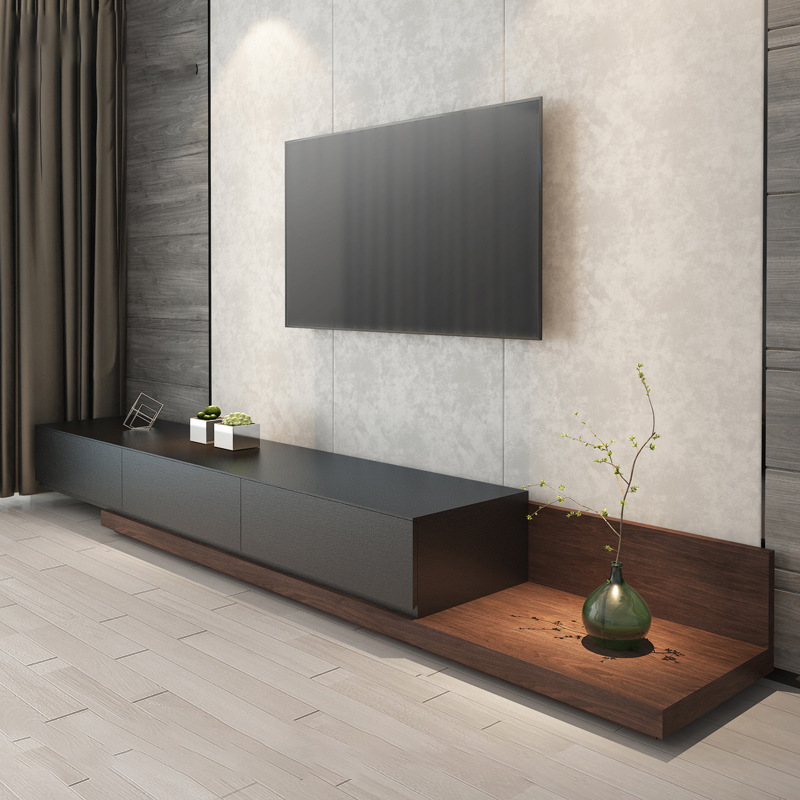 Tv Cabinet Modern Minimalist Living Room Home Use Small Apartment Floor-Standing Retractable 2026 New Model Coffee Table Tv Cabinet Set