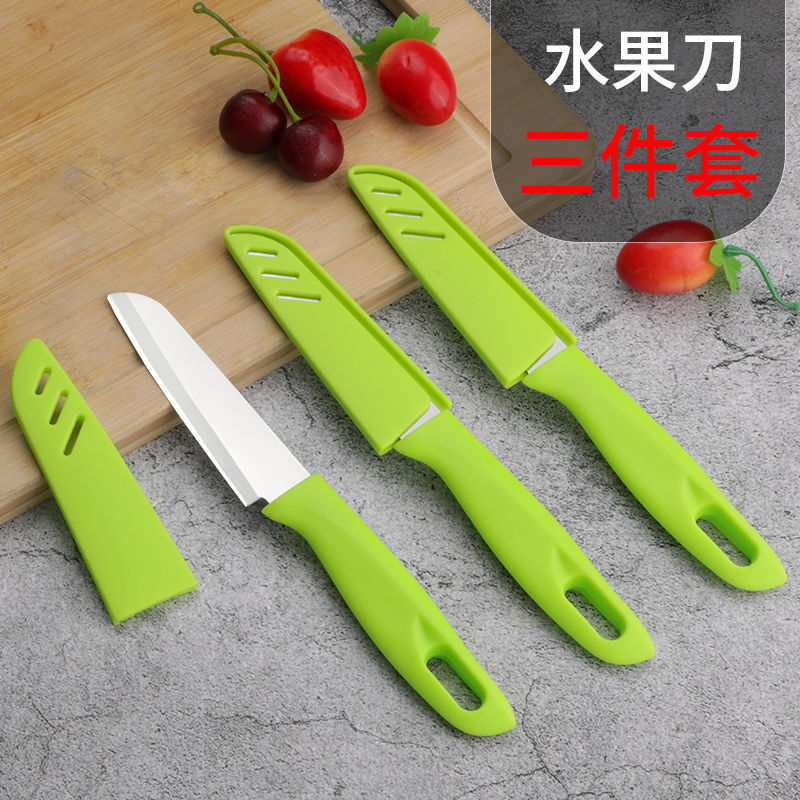 Cuchillo de fruta portátil pequeño cuchillo de fruta de corte de fruta de cuchillo de alumno plegable de acero inoxidable para dormitorio doméstico