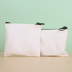 Pure Color Minimalist Coin Canvas Wallet Small Mini Handbag Small Purse Can Be Printed Keychain