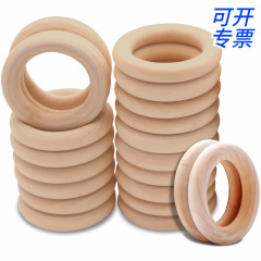 メーカー卸売り25-100mm原木色の木の輪の木の輪のdiy部品のつり革のハンドバッグはカーテンの木の輪を掛けます。