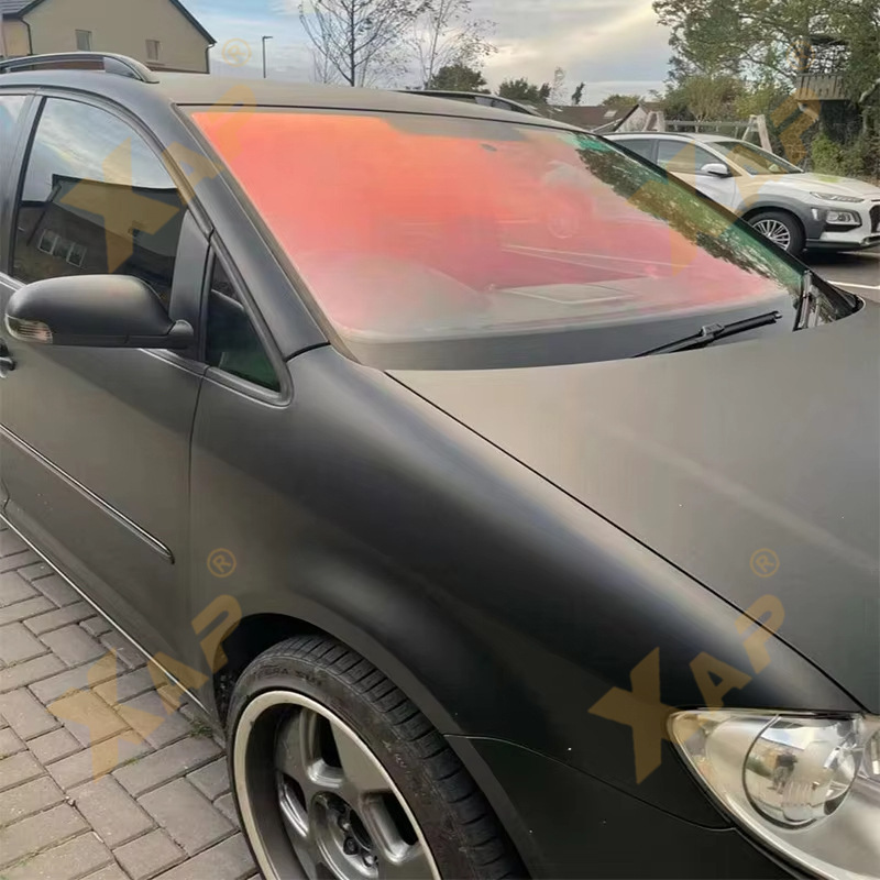 Cross-border front windshield privacy film heat insulation sunscreen car glass color-changing film colorful solar film