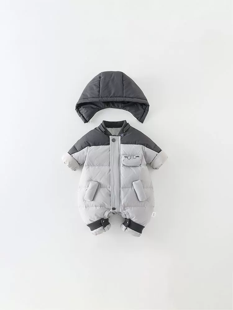 Winter children's down jacket, overall for early age, western style, increased thickness