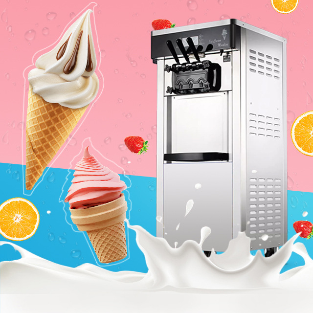 Bochang máquina de helado comercial automática de tres colores máquina de barril de escritorio vertical máquina de helado suave comercial primero image 3