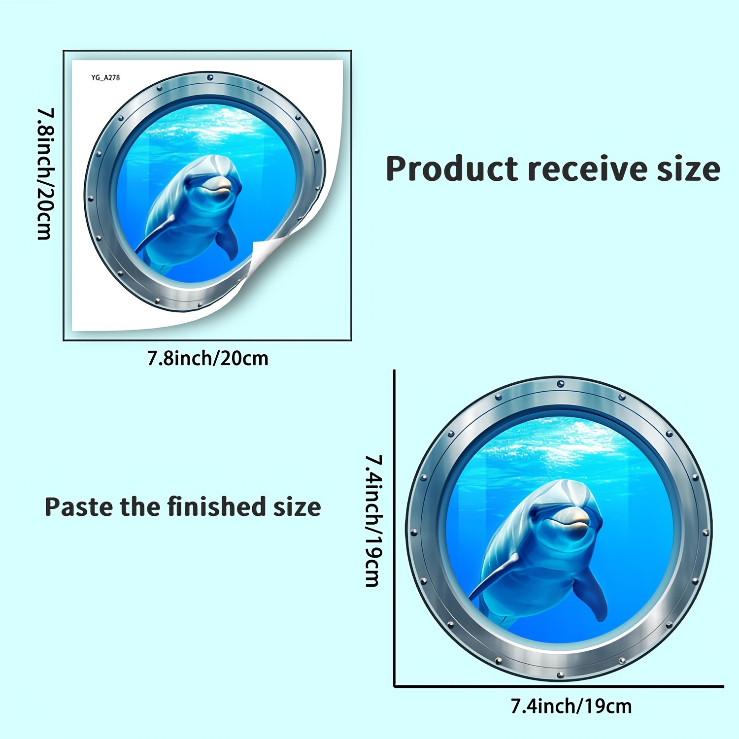 3d havsvärld delfin & säl väggklistermärke för badrum_voghion.com
