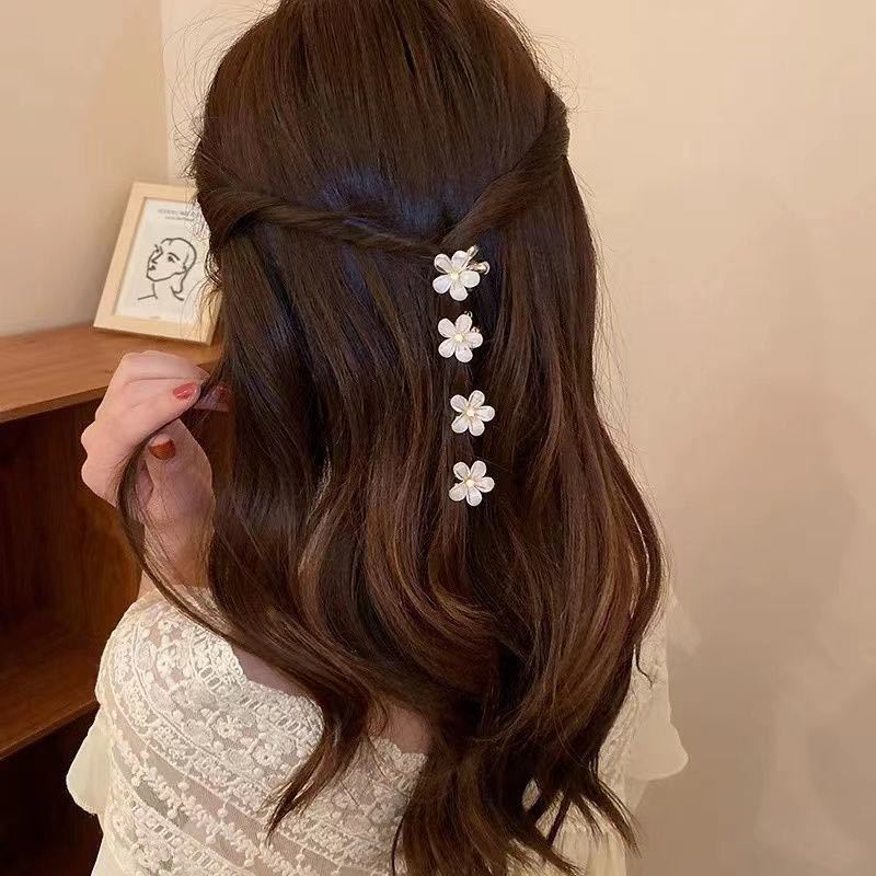 Sweet Flower Alloy Plating Inlay Rhinestones Hair Claws 1 Piece display picture 2