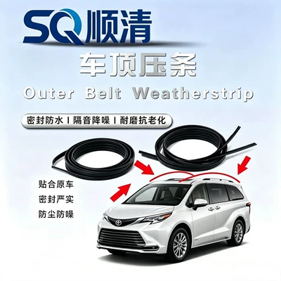 Compatible with 12 models of Toyota Sienna roof trim sealing strip, anti-aging, for Toyota Sienna 2010-2020 (Vehicle Sealing Strip)